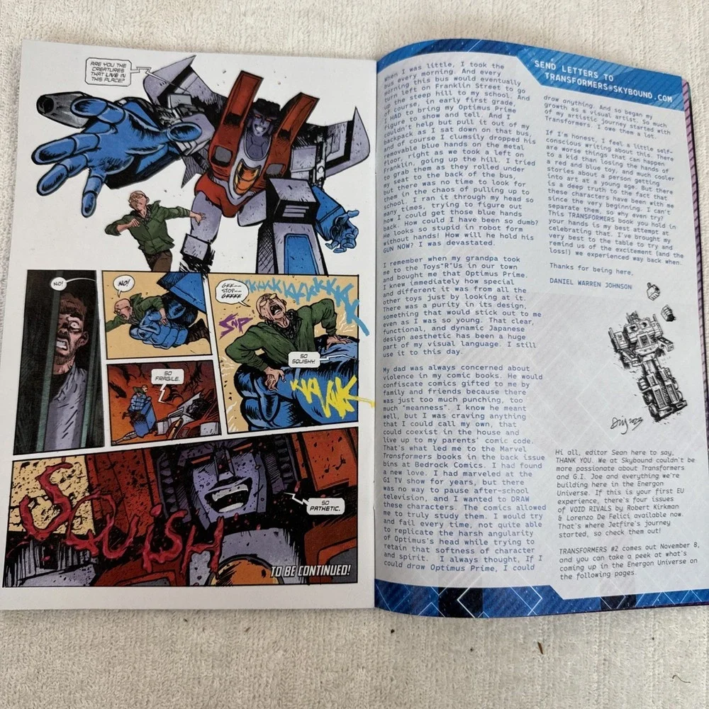 Transformers 1 GameStop Exclusive Image Comics 2023 Daniel Warren Johnson Comic